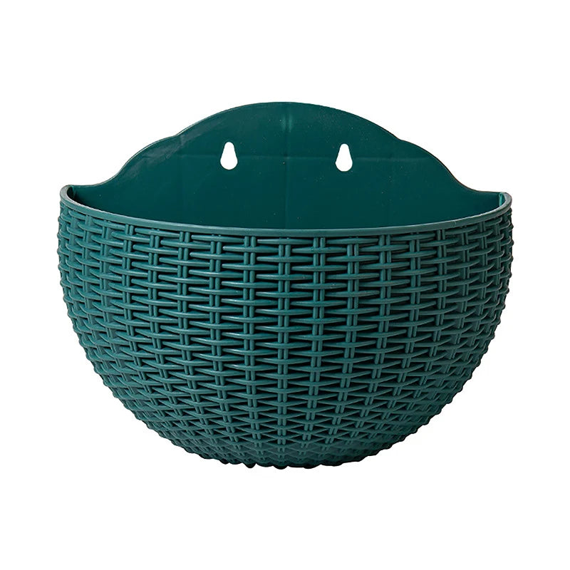 Flower Pot Exquisite Wall-mounted Plastic Wall Hanging Basket Flowerpot For Outdoor Garden Balcony Planter Bucket Home Decor New