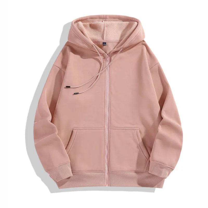 High Quality Velvet Zipper Hoodie Sweatshirt Custom Logo Embroidery Print Personalized Image Company Logo DIY 10 Color KAISING
