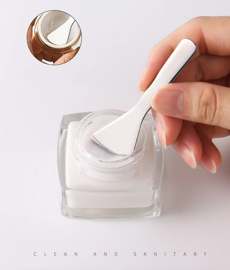 Crescent Moon Shape Face Cream Spoon 304 Stainless Steel Facial Mask Spoon Beauty Skin Care Tool