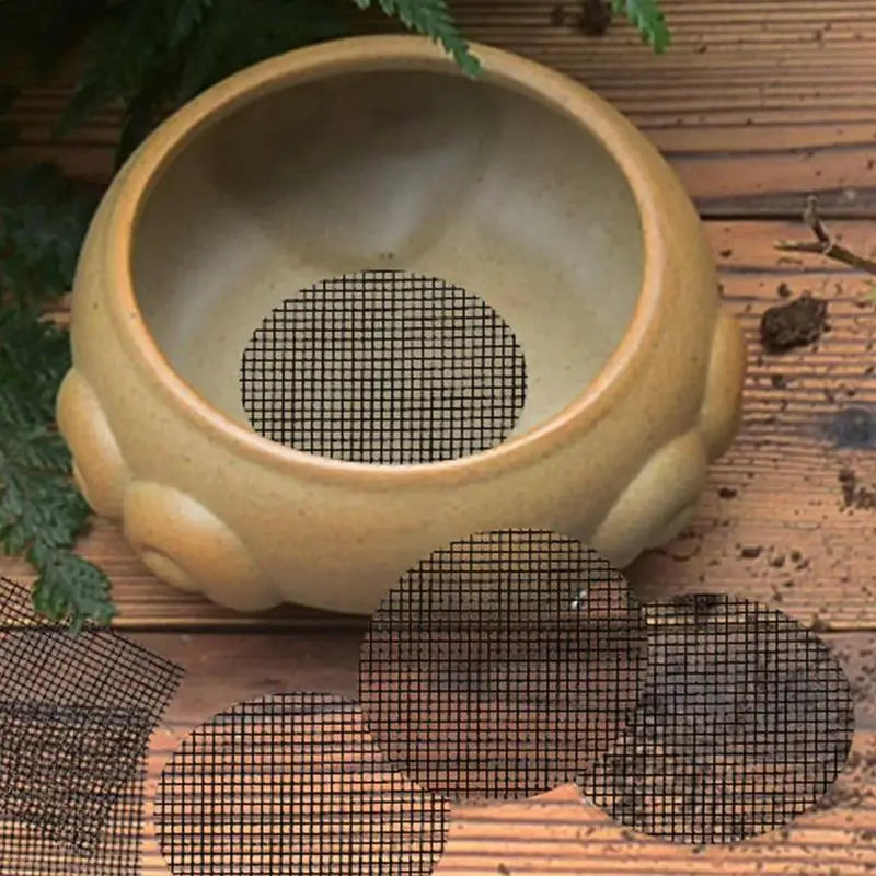 5pcs 20x30cm Flower Pot Hole Mesh Pad Bonsai Pot Bottom Grid Mat Bottom Mat Prevent Soil Loss Breathable Drainage Bottom Mat