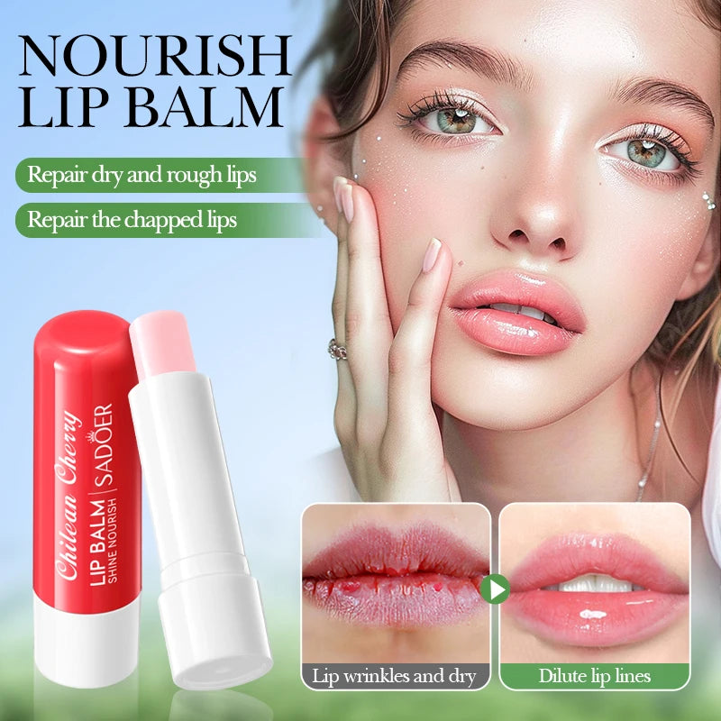 SADOER Moisturizing Lipstick Plump Lips Nourishing Hydrating Anti Wrinkles Lip Balm Lips Plumper Beauty Skin Care