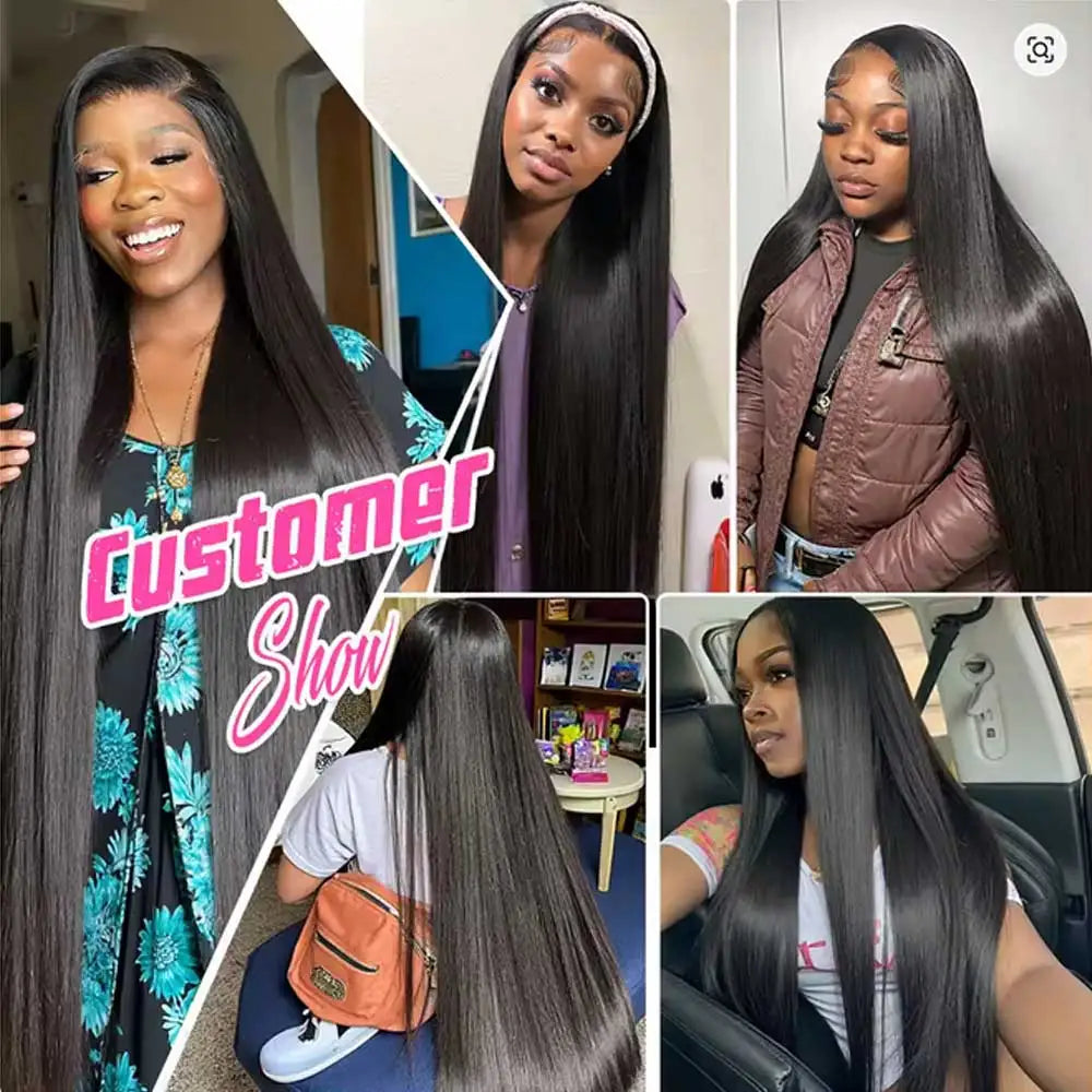 Glueless Straight Human Hair Lace Front Wig