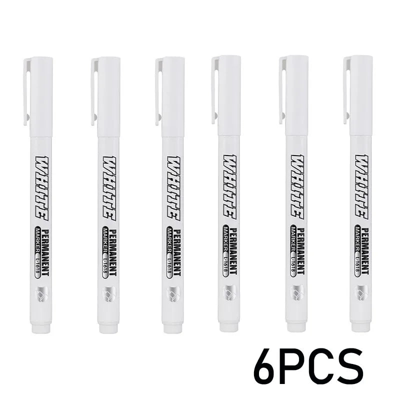 1/2/3PCS Waterproof Metal Marker Permanent White Paint Pen Washing