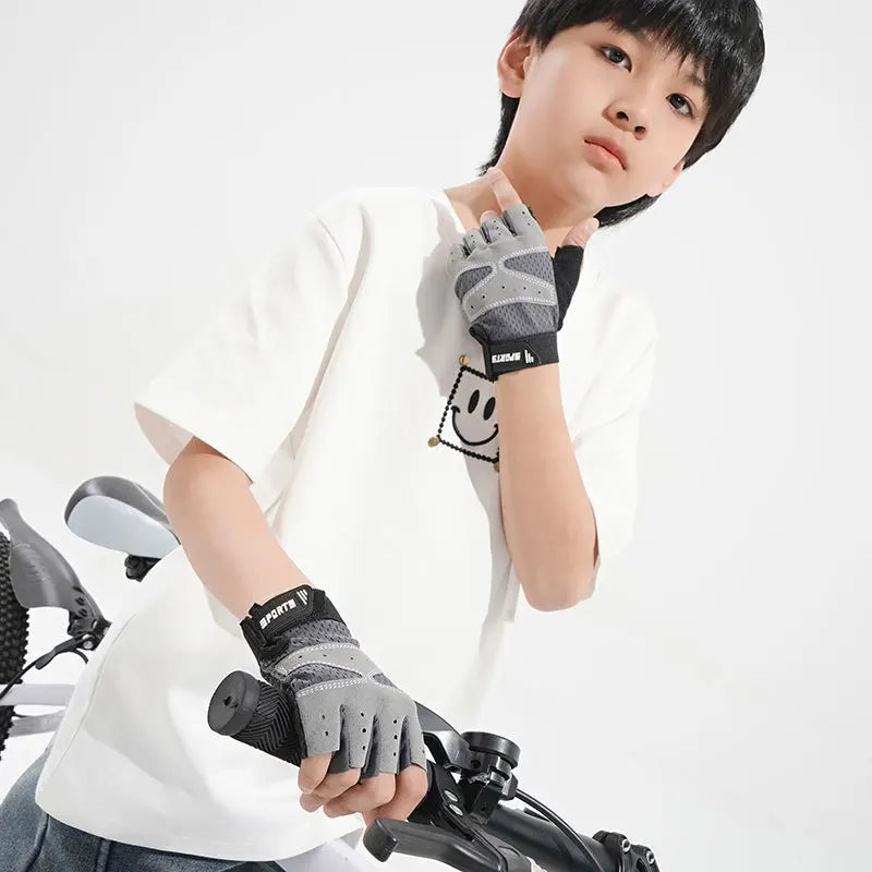 Summer Children's Cycling Gloves Breathable Mesh Roller Skating
