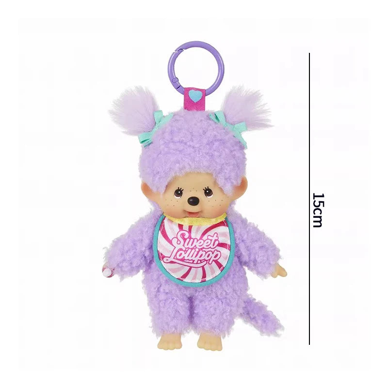 Monchhichi Keychain Kawaii Keychains for Bags Monchhichi Doll Hanging Pendants Children's Day Birthday Gift 몬치치