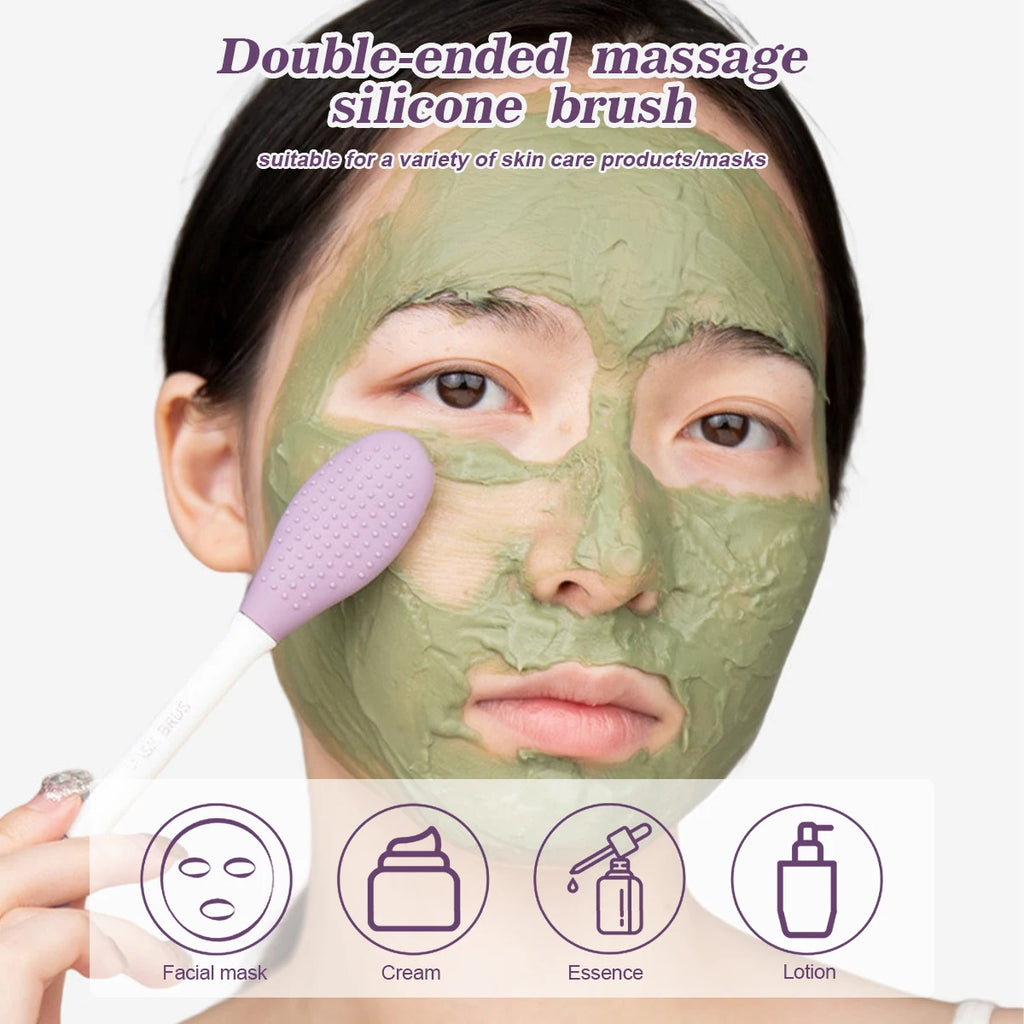 IMAGIC Silicone Facial Cleansing & Mask Brush 2 In1 Facial Skin Care Scrub Exfoliator Scrub Pore Blackhead Deep Cleaning Tools
