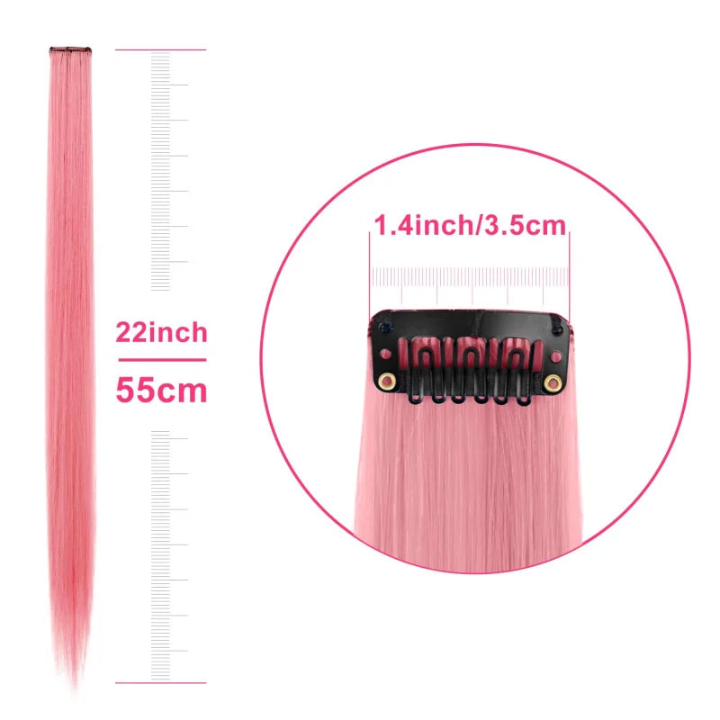 1 5 11 Pcs/lot Clip in Hair Extensions Multi-Colors