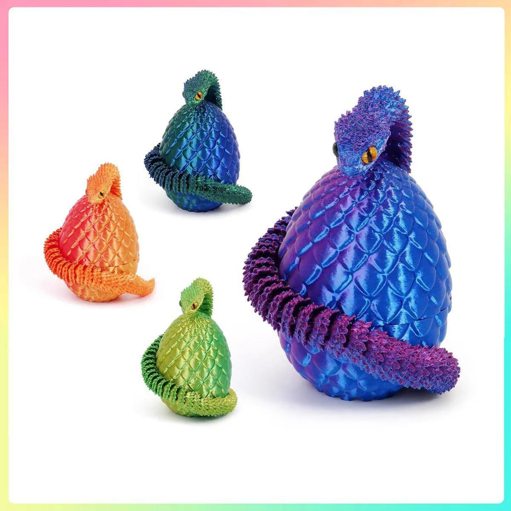 3d Printed Toys Home Decoration Desktop Decorations Anime Figures Articulating Home Decor Items 3D Printing Snake Eggs Rotating