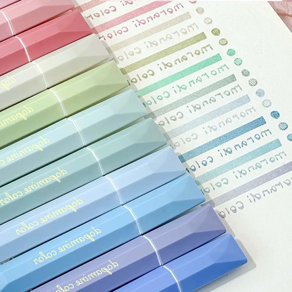 Quadrilateral Highlighter Pens - Vibrant Random Colors