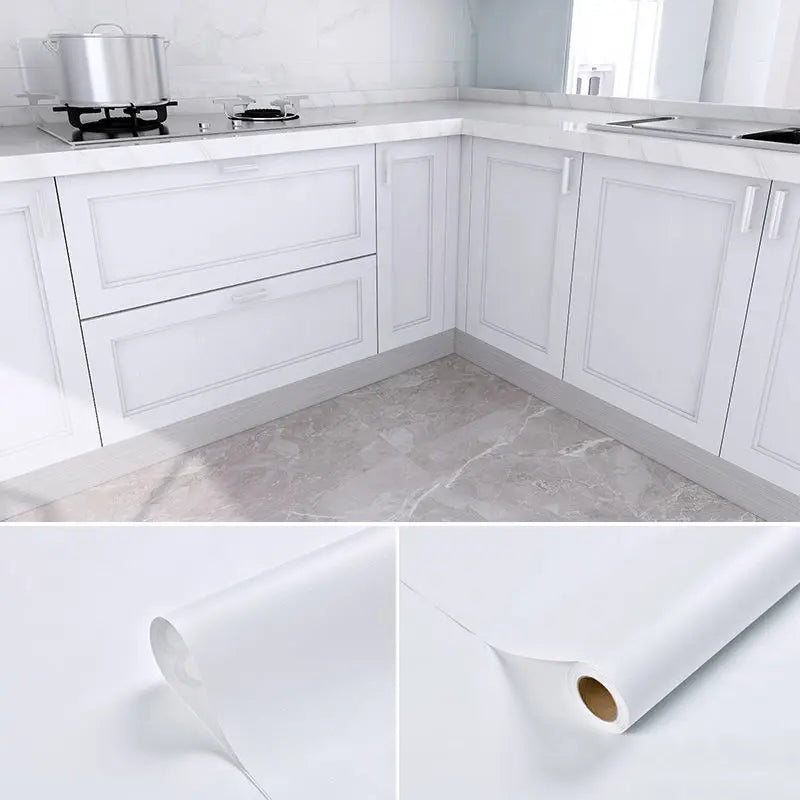Matte PVC DIY Self Adhesive Decorable Film Vinyl Wall Stickers Kitchen Cabinets Bedroom Furniture Waterproof Oilproof Wallpapers