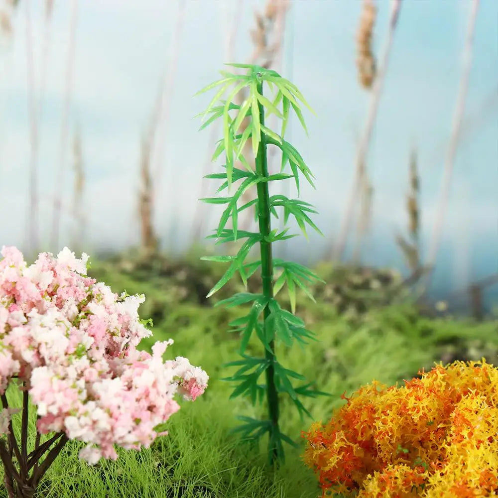 Durable Plastic Sakura Miniatures Rural Style Model Simulation Trees Landscape Vivid Micro Landscape