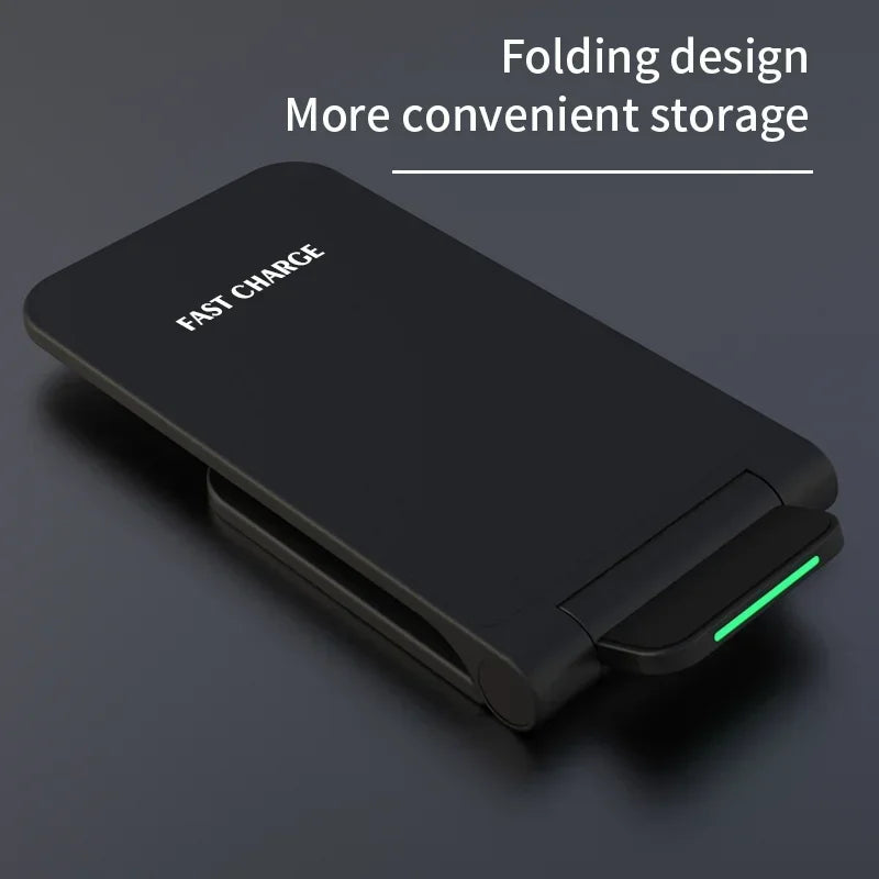 30W Foldable Wireless Charger Stand Pad For iPhone 14 13 12 11 Pro Max X Samsung S21 S20 Fast Charging Dock Station Phone Holder