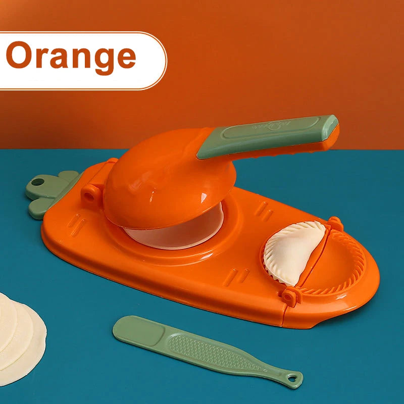 2 In1 Dumpling Maker Wrapper Presser Kit Manual Labor-Saving Dumplings Dough Molder Machine Kitchen Gadget Apple Pie Baking Tool