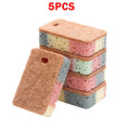Natural Dish Scrubbing  Kitchen Cleaning Sponge Rub Wood Pulp Cotton Dishwashing Sponge Scouring Pad Kitchen Rag Dish Cloth