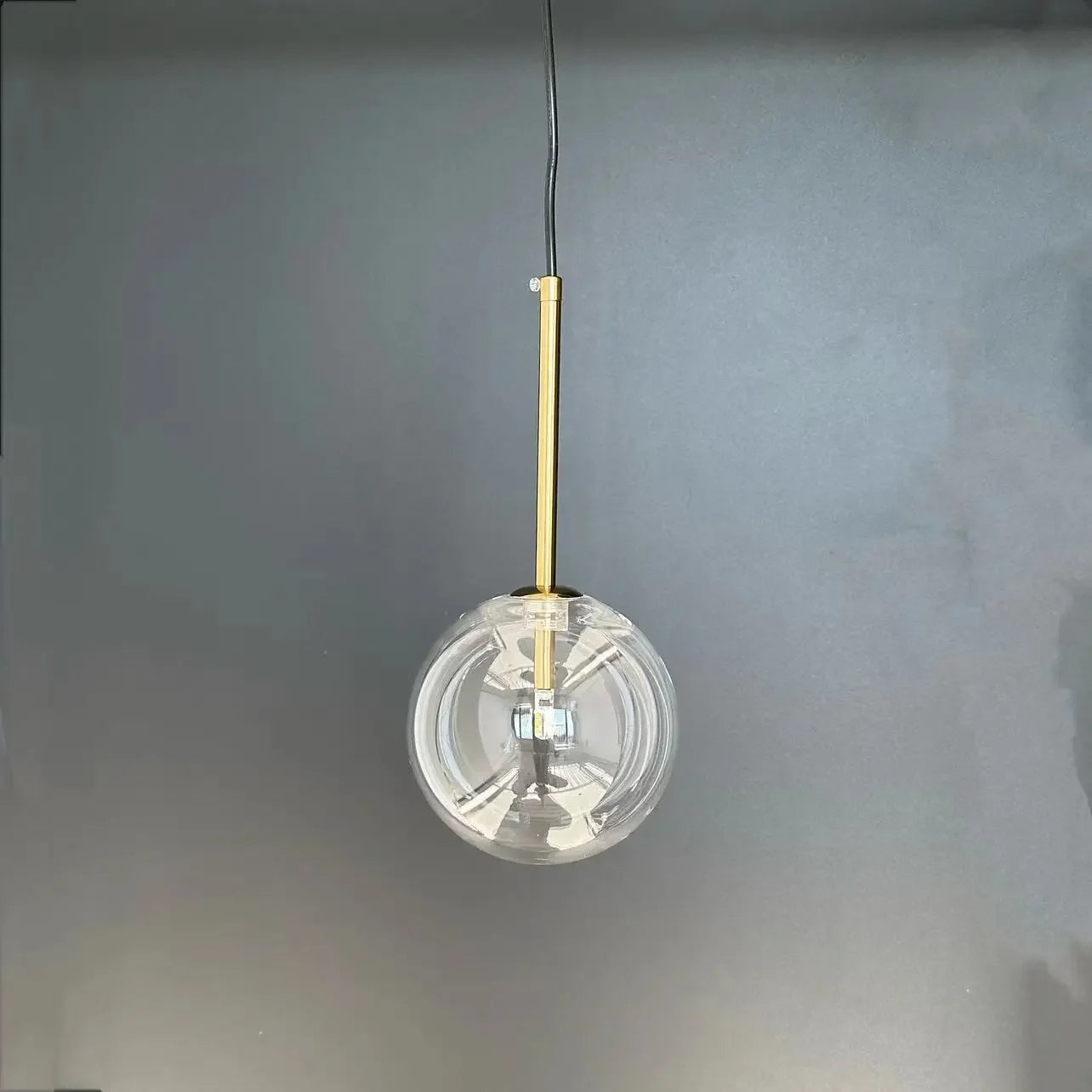 Modern Led Pendant Lamp Glass Ball  Bedroom Hanging Nordic Living Indoor Decor Lighting Kitchen Bar Round Gold Suspension Lights