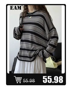[EAM] Loose Fit Ruffles Spliced Sweatshirt New Hoooded Long Sleeve Women Big Size Fashion Tide Spring Autumn 2026 1DD2569