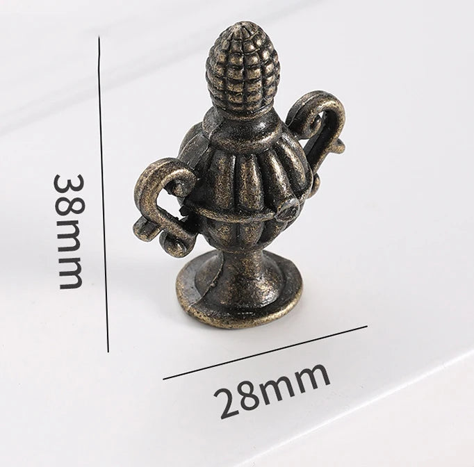 Antique Bronze Kitchen Cabinet Drawer Knob Dresser Cupboard Wardrobe Furniture Pulls Handle Vintage Wooden Box Jewelry Box Knobs