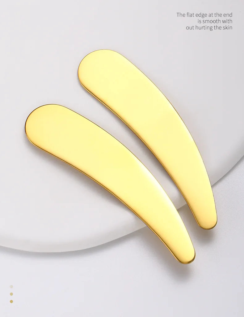 Crescent Moon Shape Face Cream Spoon 304 Stainless Steel Facial Mask Spoon Beauty Skin Care Tool
