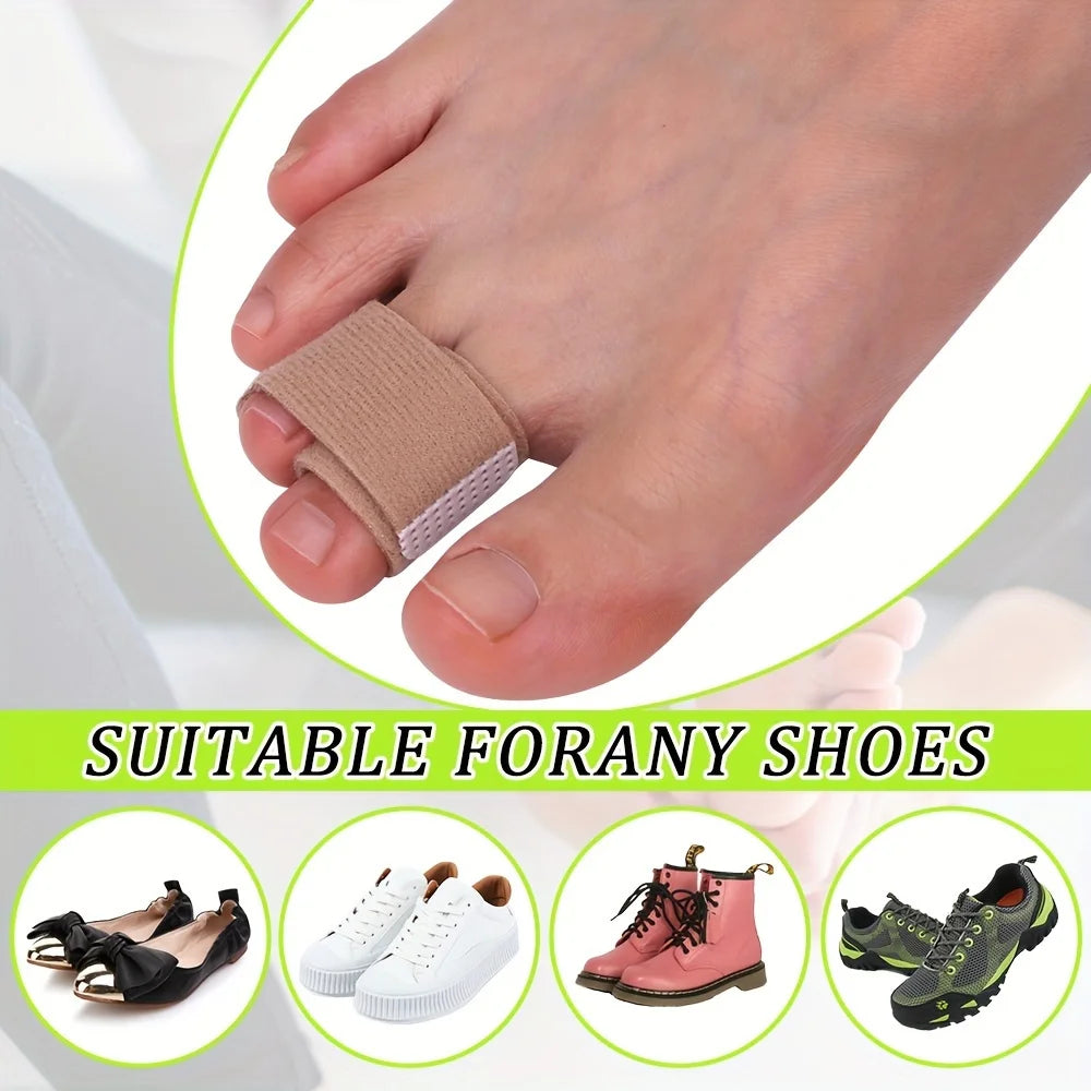 Hammer Toe Straightener Corrector, Broken Toe Wraps with Soft Padded for Women & Men Pain Relief, Big Toe Splint Protec