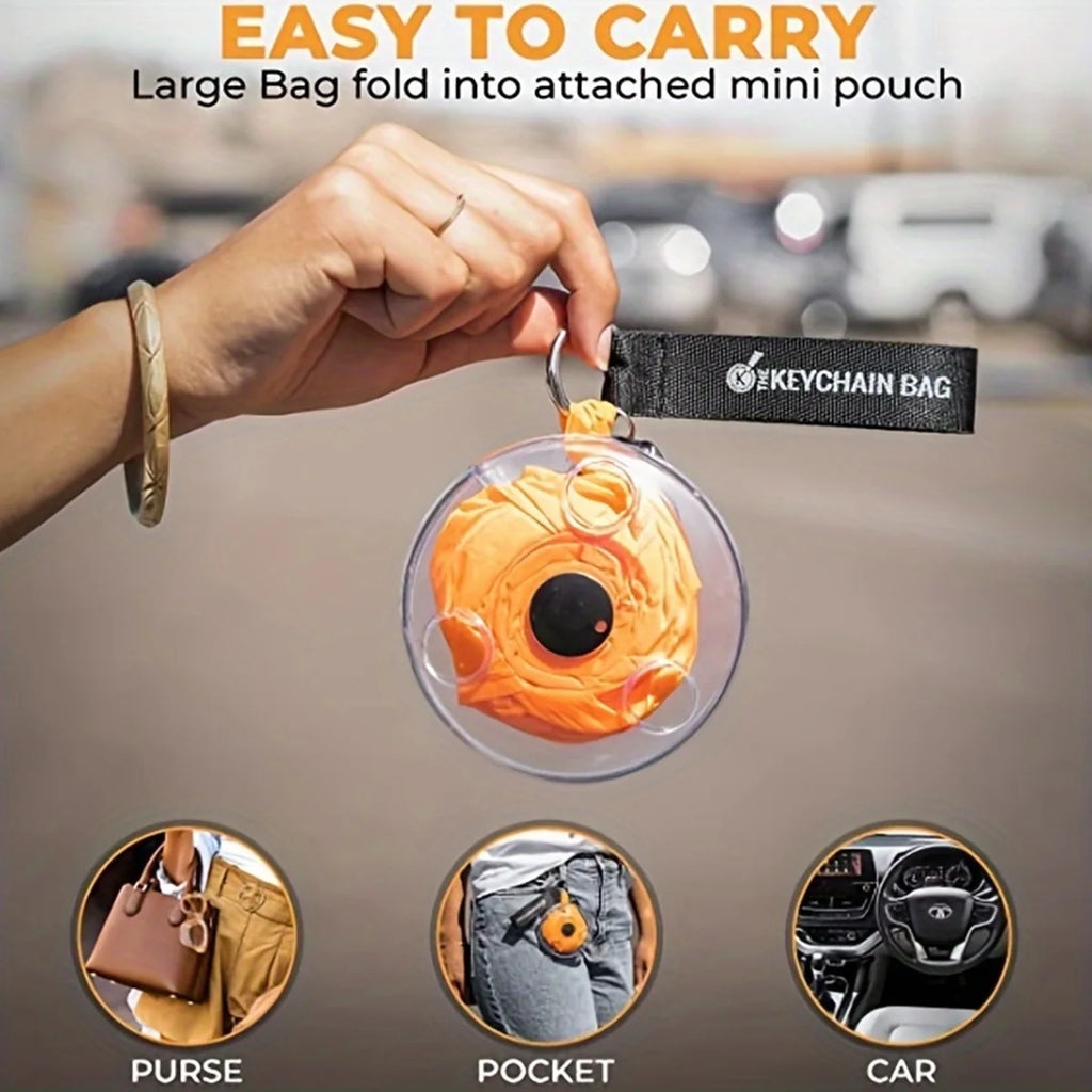 Portable Multi-functional Small Disc Folding Bag Eco Reusable Home Retractable Supermarket Shopping Storage Bag For Travels Shop