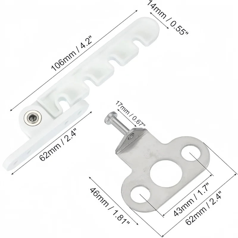 4 Gears Plastic Steel Window Limiter Latches Window Stopper