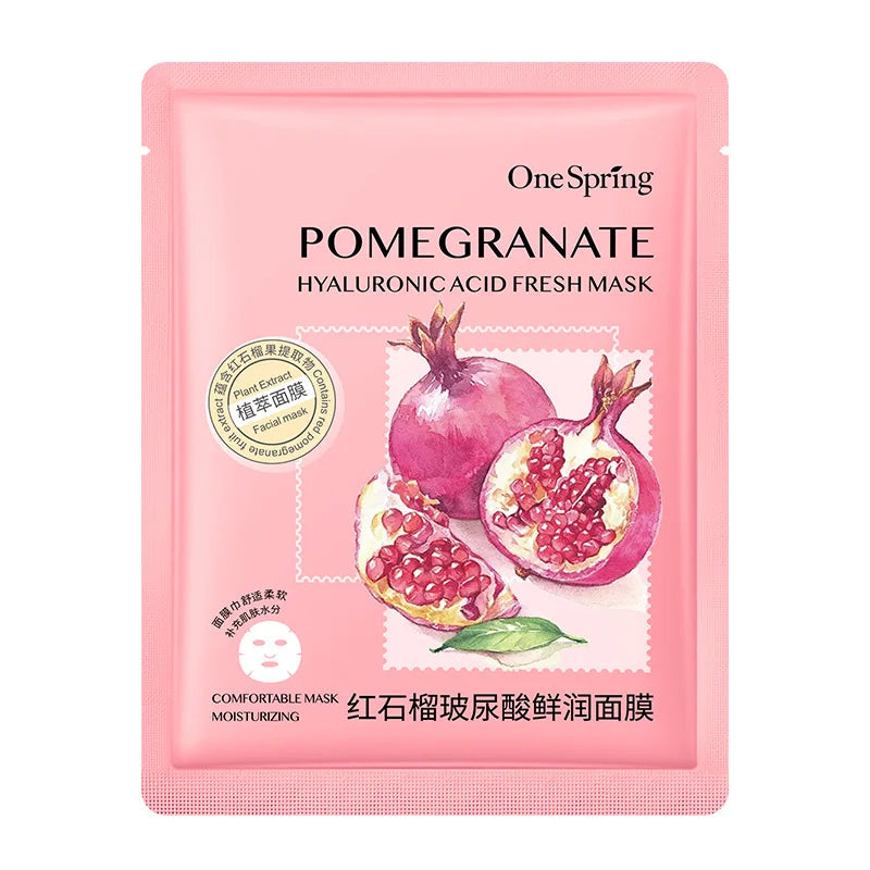 20Pcs Face Mask Sets Fresh Fruit Face Care Sheet Masks Hydrating Anti-aging Oil Control Acne Treatment Facial Mask Skin Care Set