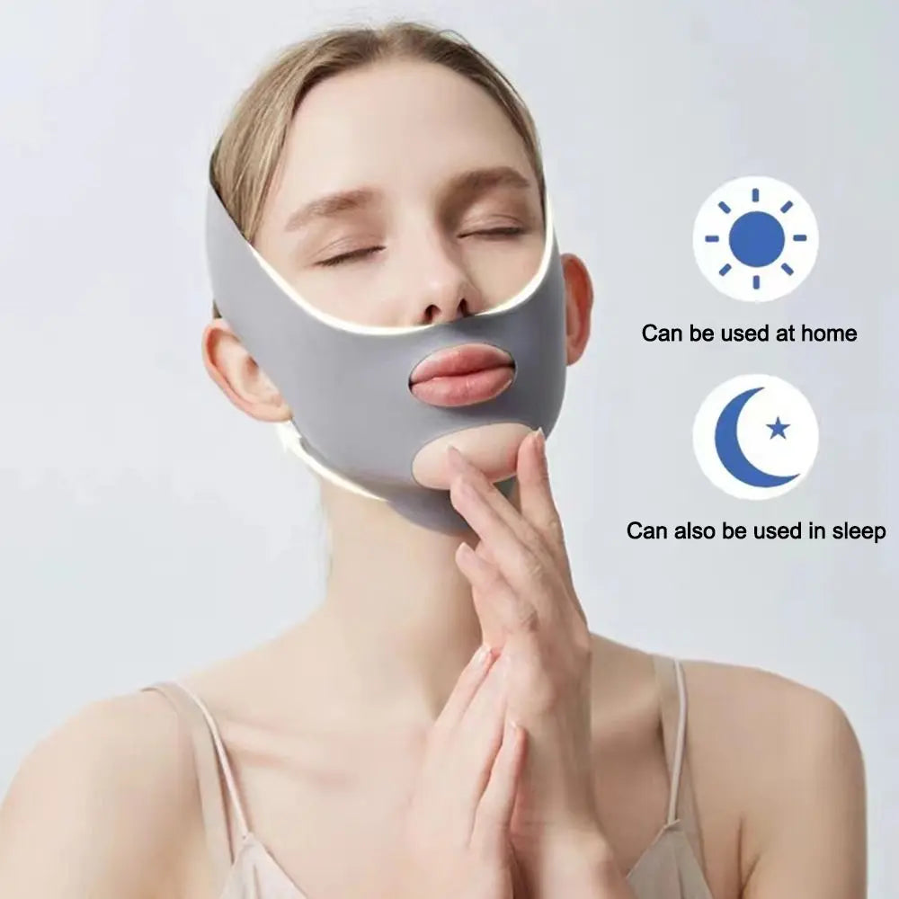 Adjustable Face Sculpting Sleep Mask Elastic Slimming Strap Lifting Tightening Mask Breathable Skin Care V Line Shaping Mask