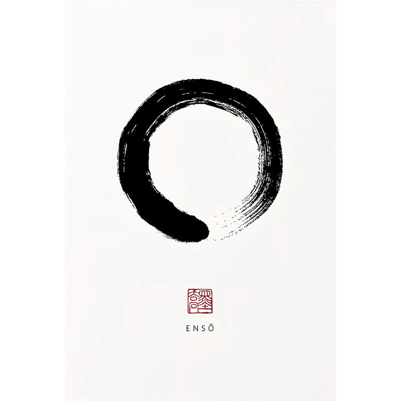 Traditional Chinese Calligraphy Posters Prints Zen Tao Inspirational Canvas Painting Wall Art Picture for Living Room Home Decor