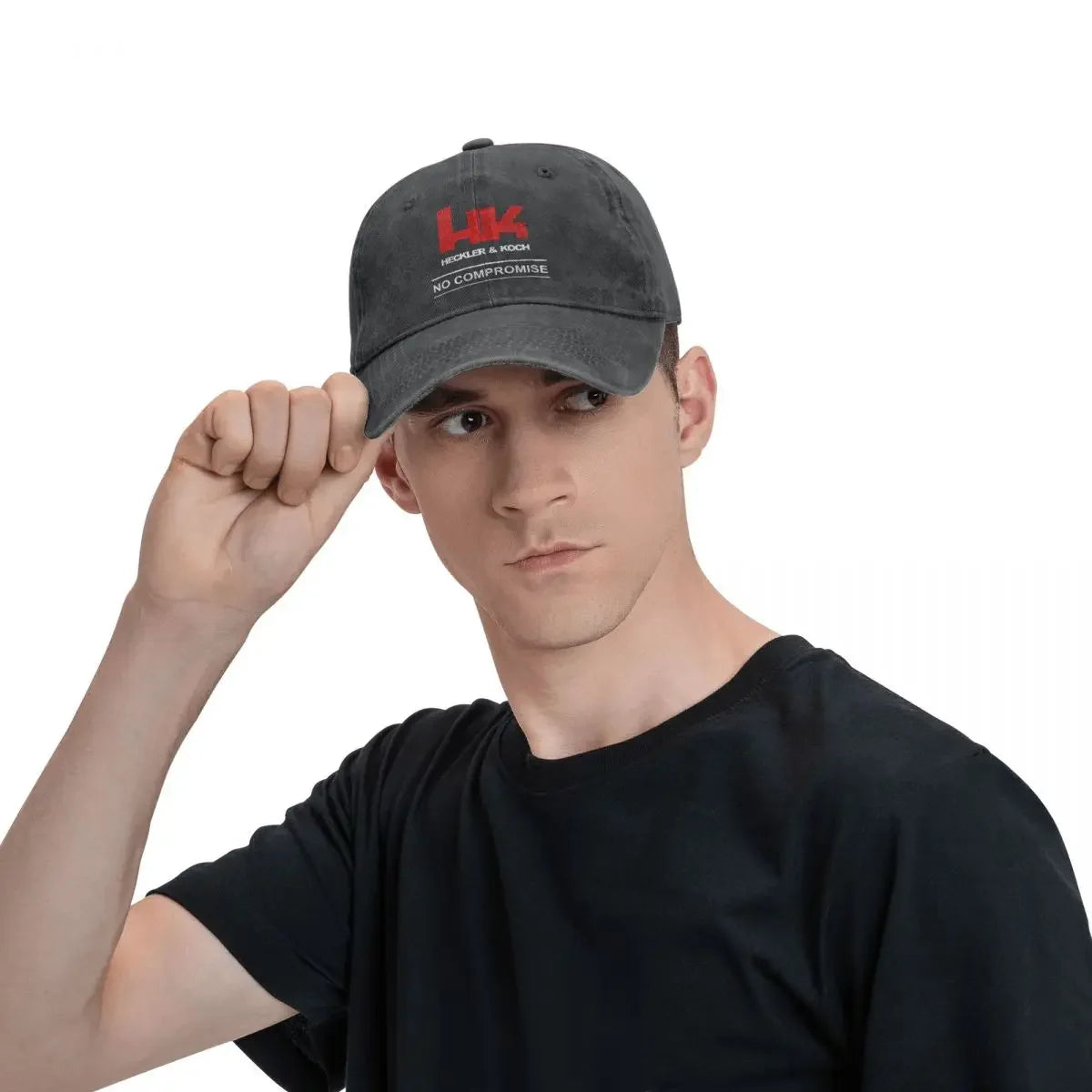 Firearm HK Compromise Baseball Cap Unisex Style Distressed Denim Washed Snapback Hat Heckler Koch Outdoor Summer Caps Hat