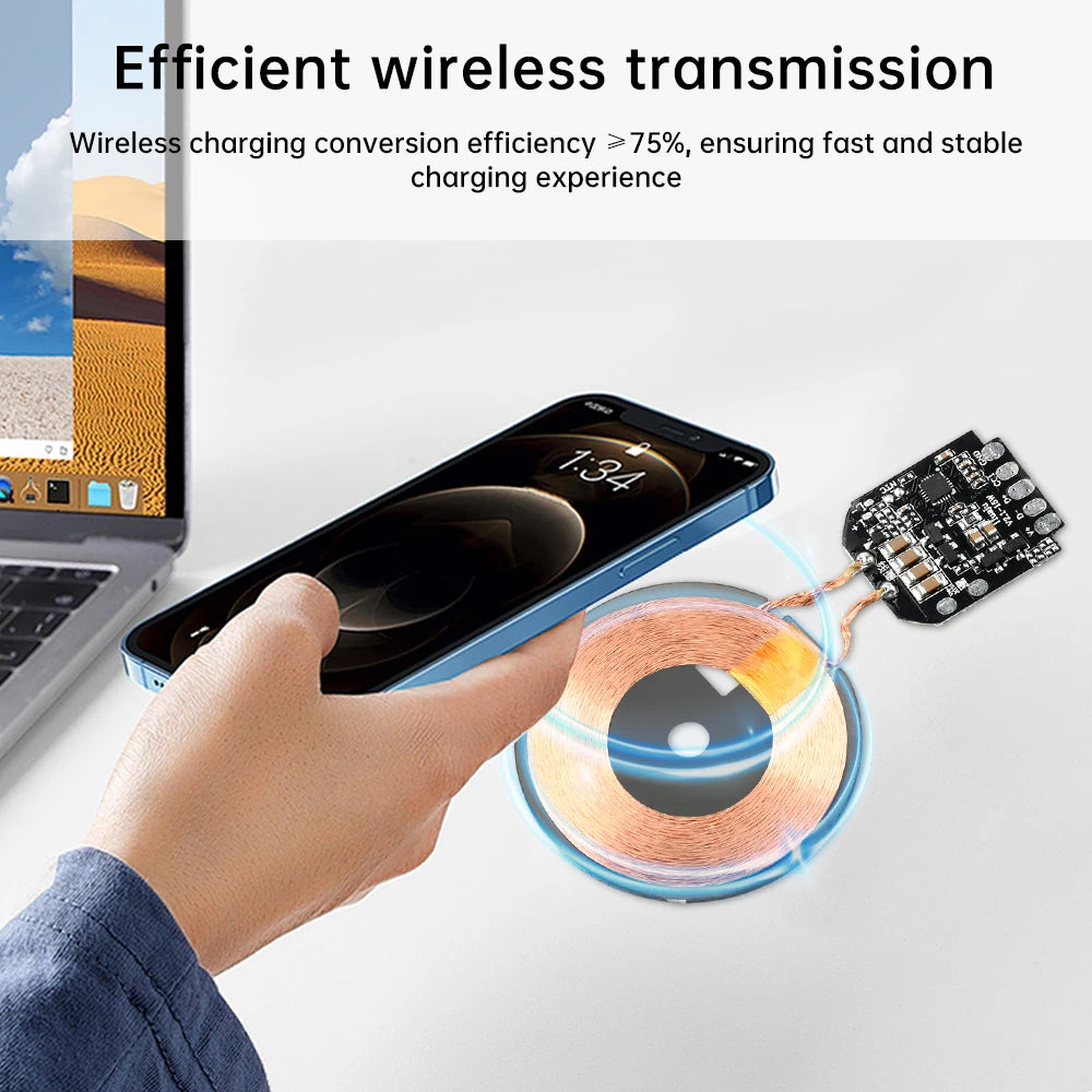 15W Wireless Charging Module Transmitter PCBA Wireless Charger Motherboard Magnetic Wireless Charging Motherboard with Coil