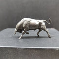 MINI Solid Pure Copper Ornament Bullish Lucky Cow 6cm Bull Wall Street Mascot Home Decor Desktop Crafts Sculpture Decoration