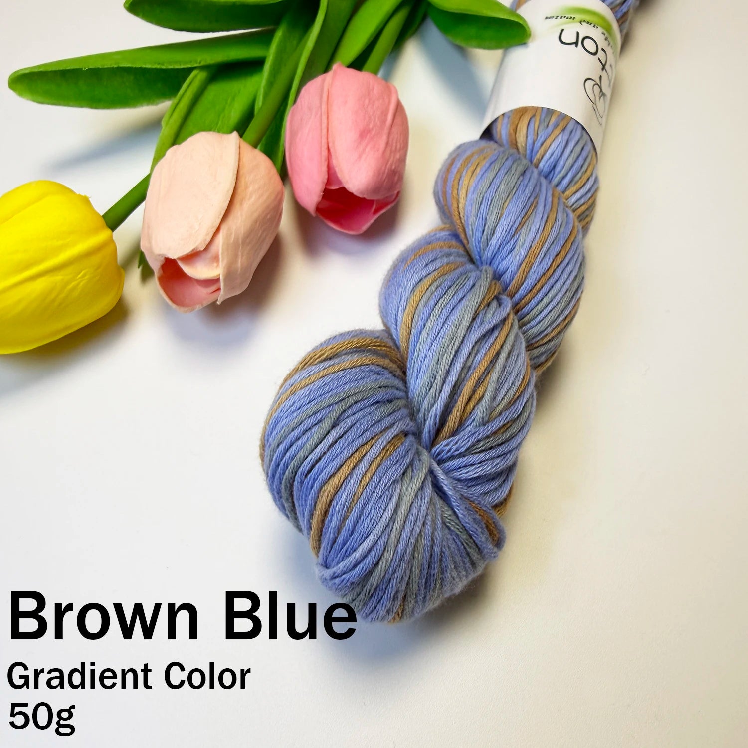 50g Cotton Fabric Colorful Gradient Dyeing of Segments Wool Yarn DIY Crochet Knitting Hand-knitted Materials Sewing Supplies