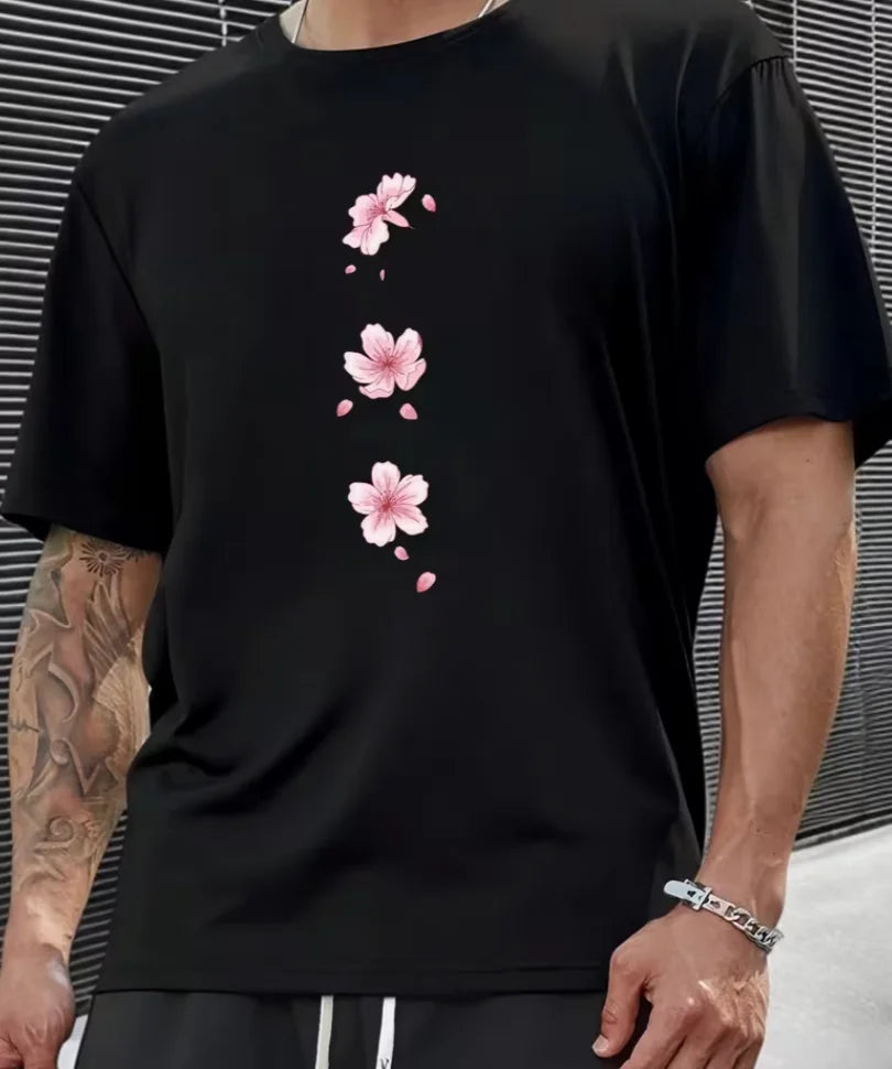 Men's Printed Casual T-Shirt, Plus Size