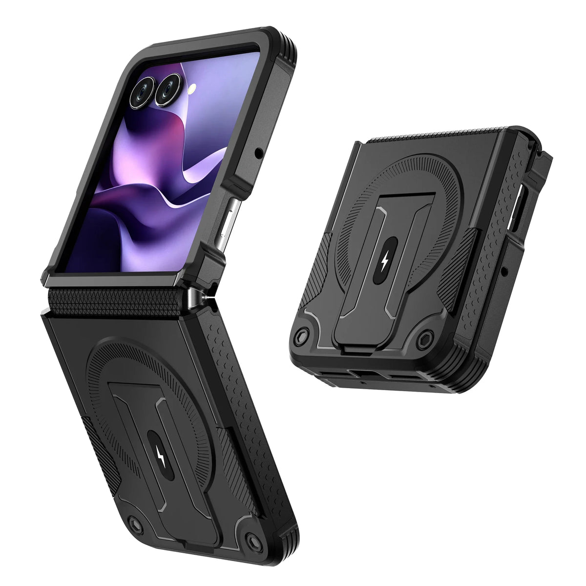 Fall Protective Case for MOTOROLA MOTO Razr 70 Ultra 50 60 Razr70 Stand Holder Cell Phone Bag Cover Accessories