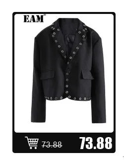 [EAM] Loose Fit black irregular Sweatshirt New Round Neck Long Sleeve Women Big Size Fashion Tide Spring Autumn 2026 1DF0420