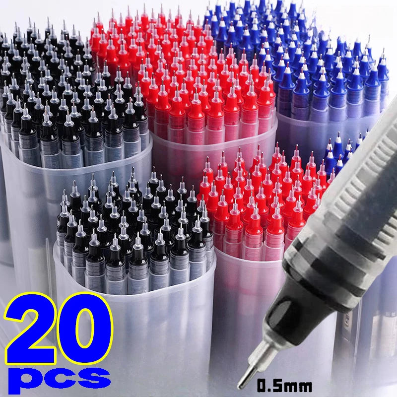 0.5mm Needle Tip Gel Ink Pens in 3 Colors