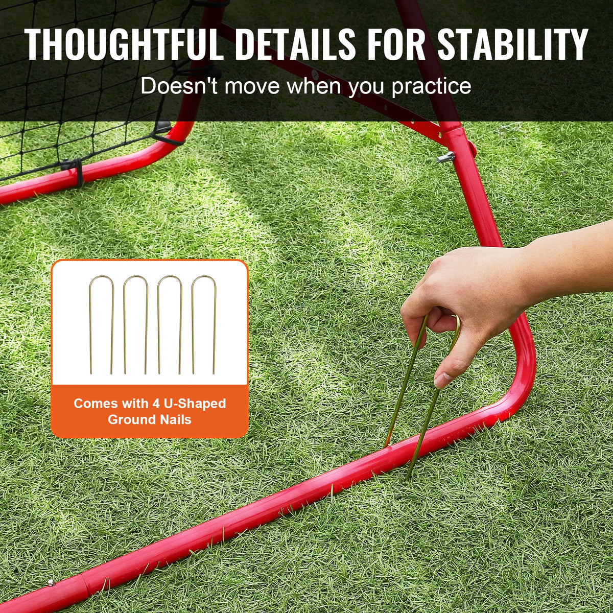 VEVOR 39X39FT Soccer Rebounder Rebound Net Portable Football Training
