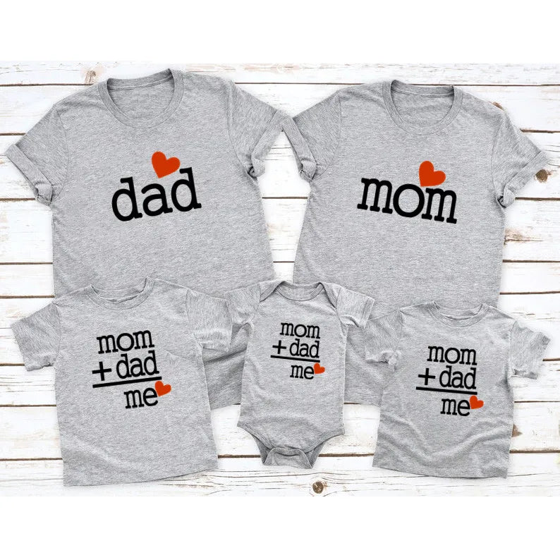Mom Dad Me Family Matching Outfits Father Daughter Son