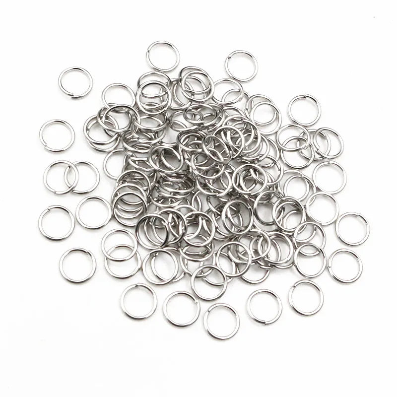 3/4/5/6/7/8/10mm Stainless Steel Gold Color Split Jump Rings DIY