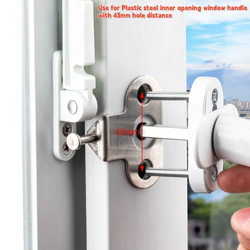 4 Gears Plastic Steel Window Limiter Latches Window Stopper