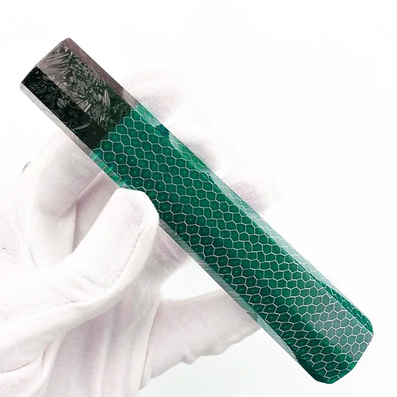 1pc Carbon Fiber + C-Tek Resin Octagonal Knife Handle for DIY Semi-finished Damascus Knife Handle Material Kitchen Knife Handle