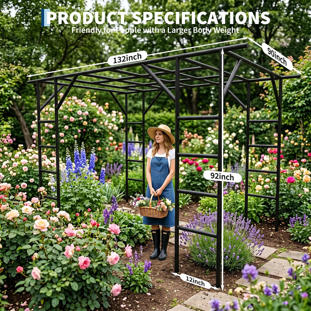 132in Garden Arch Trellis For Cucumber Grape Vine