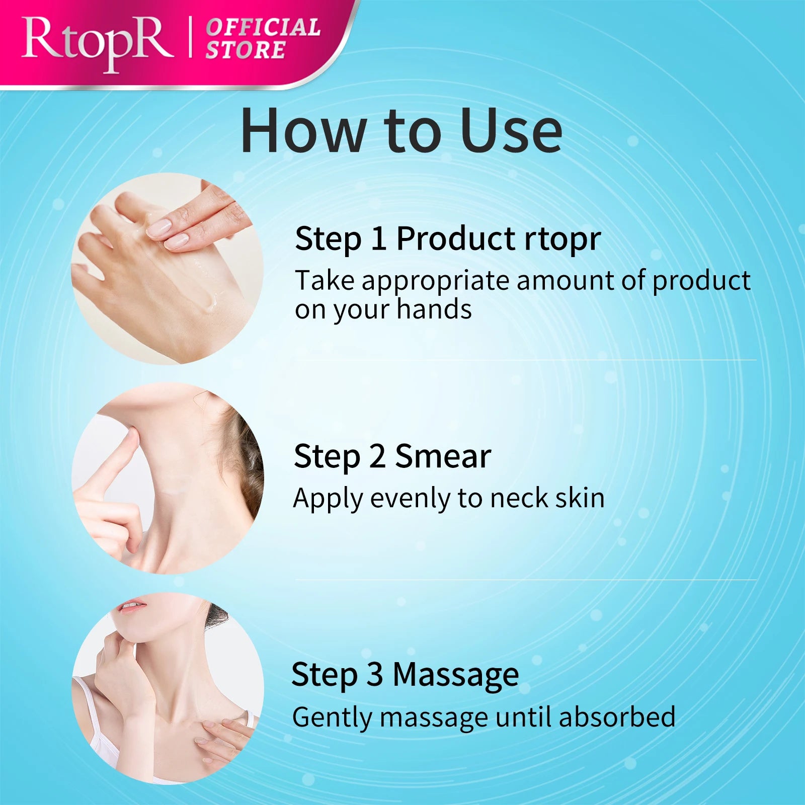 RtopR Neck Firming Wrinkle Remover Cream Rejuvenation Firming Skin Whitening Moisturizing Shape Beauty Neck Skin Care Products