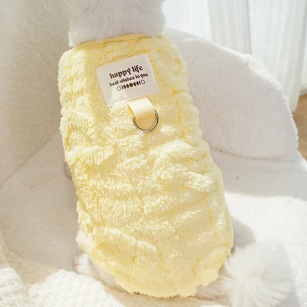 Soft Warm Dog Clothes Winter Fleece Vest Puppy Coat For Small Medium Dogs Chihuahua French Bulldog Poodle Costume Pet Outfit