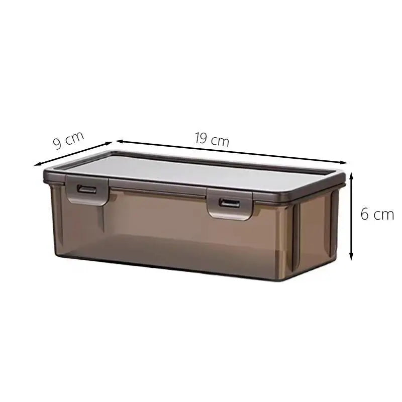 Black Desk Organizer Transparent Plastic Storage Box With Lid For Pens Pencils Markers School Supplies & Office Organization
