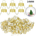 50PCS Aluminium Christmas Ball Caps Electroplating Gold Silver Christmas Tree Decorations DIY Christmas Ball Ornaments Cap