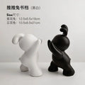 1 pair desk organizer Creative Rabbit Bookend Ceramic Ornament Desktop book holder Cute Gift simple nordic style book organizer