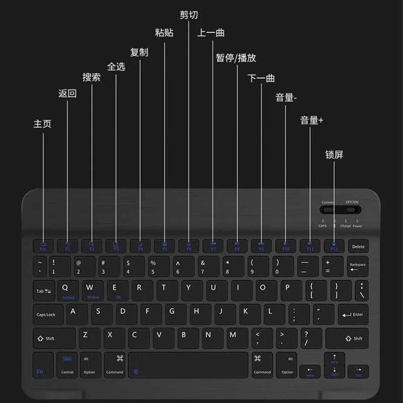 10-inch Bluetooth Keyboard and Mouse