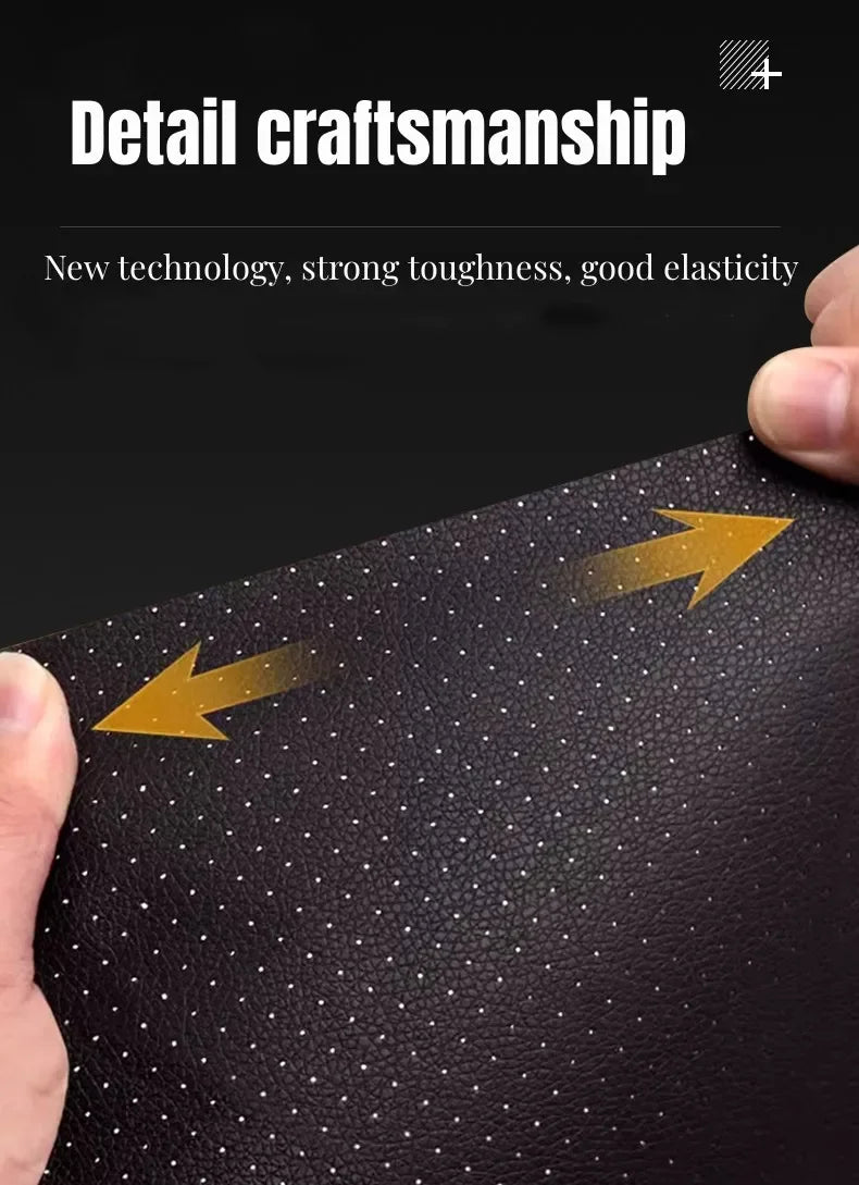 Self Adhesive Breathable Leather Car Seat Repair Perforated Faux Genuine Leather Leather Sofa Car Interior Refurbishment Sticker