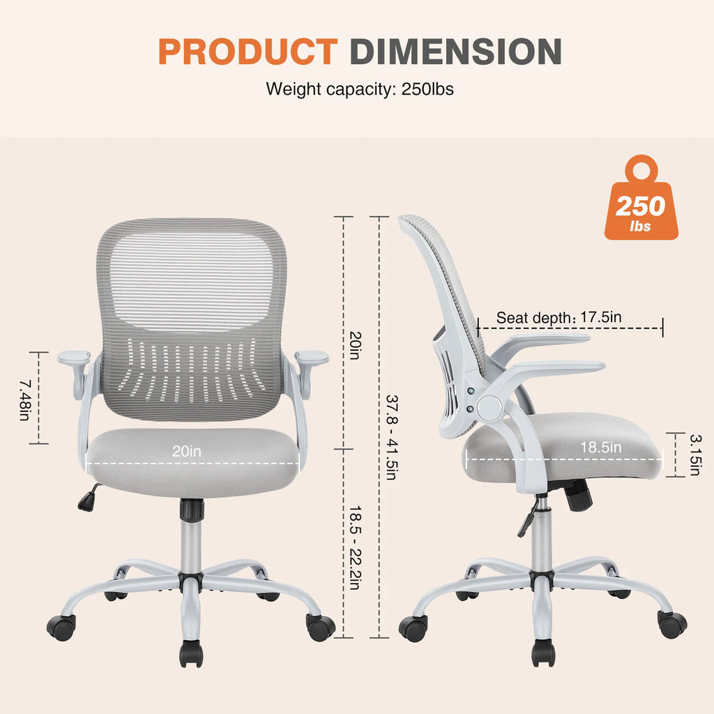 JHK Ergonomic Mesh Backrest Office Desk Chair Adjustable Height